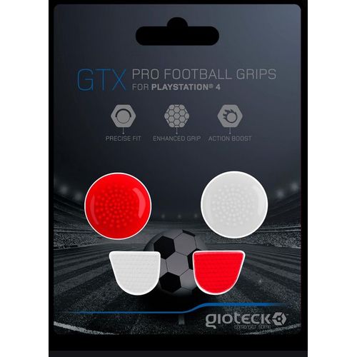 Gioteck Gtx Ps4 - Thumb Grips Ps4 Bouchons/Capuchons/Protection En Silicone Pour Joysticks Grips Playstation 4 - Antidérapant - Aide A Viser - Protection Manette Ps4 - Rouge Et Blanc