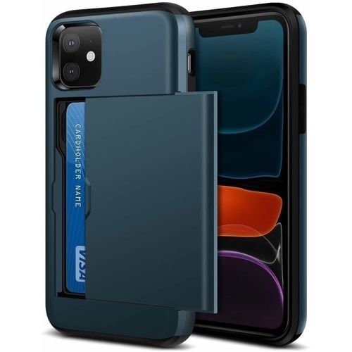 Coque Cartes Slider - Bleu - Pour Iphone 12 Mini