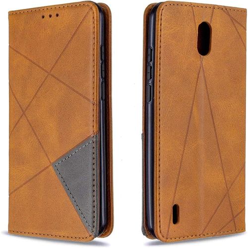Pour Nokia 1.3 Coque Protection Housse Étui Pu Cuir Portefeuille Rhombique Coverture Toutepuissante À Rabat Clapet Wallet Téléphone Cover Pour Nokia 1.3jaune