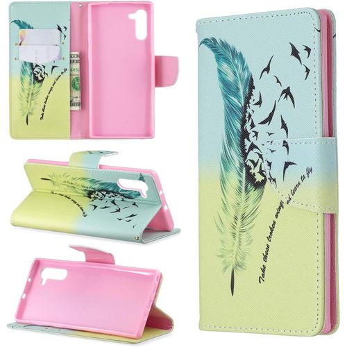 Étui À Rabat Pour Samsung Galaxy Note10 6.3"" Portefeuille En Cuir Coque Folio Housse Protection Motif Ressort Bookstyle Flip Cover Magnétique Avec Et Rangements Livre Style Pu Case