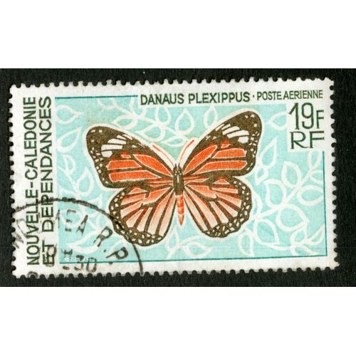 Timbre Oblitéré Nouvelle Calédonie Et Dépendances, Danaus Plexippus, Poste Aérienne, 19 F, Rf