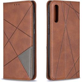 Étui Samsung Galaxy A50 A30s A50s Coque Portefeuille Pu Cuir Housse Protection Entreprise Bookstyle Flip Case Leather Wallet Magnétique Antichoc Pochette Pour Samsung A50 A30s A50s Marron