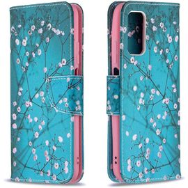 Pour Xiaomi Poco M3 Case Portefeuille Housse Pour Xiaomi Poco M3 Coque Housse En Pu Cuir Protection Motif Fleur De Prunier Folio Cover Avec Stand Et Cartes Magnétique Case