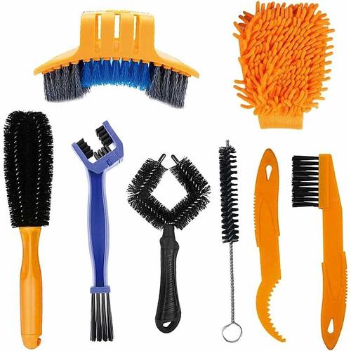 Nettoyage Chaîne Vélo,Brosse Nettoyage Moto,Bicyclette Outil De Nettoyage,Kit De Nettoyage Pour Vélos,Brosse Chaine Moto,Brosse À Engrenages,Brosse Vtt Chaine (A)