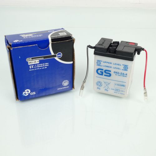 Batterie Gs Pour Moto Yamaha 350 Tt 1986 À 1997 6n2-2a-4 / 6v / Plomb Neuf