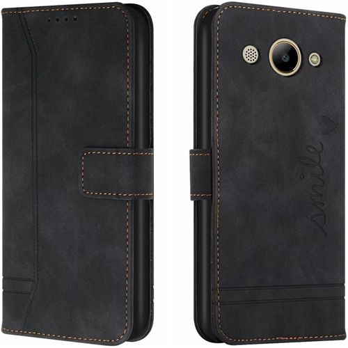 Coque Pour Huawei Y3 2017/Y3 2018/Y5 Lite 2017 Housse En Cuir Pu Premium Etui À Rabat Pochette De Portefeuille Étui De Protection Pour Huawei Y3 2017/Y3 2018/Y5 Lite 2017 Noir