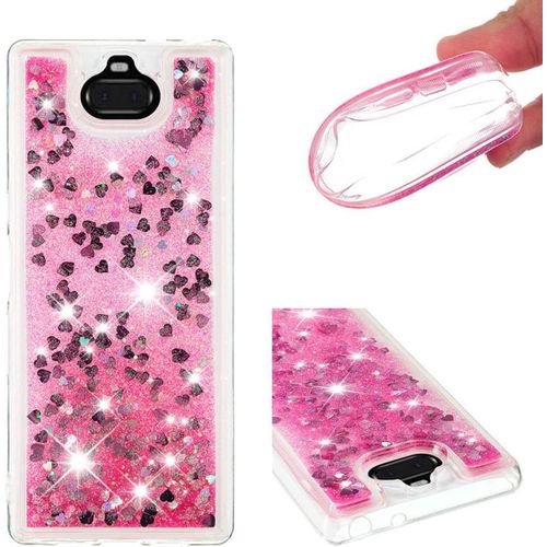 Coque Sony Xperia 10 Plus/Xperia Xa3 Ultra Housse Tpu Silicone Transparent Etui Brillant Sparkly Cristal Flottant Liquide Quicksand Case Cover Étui Pour Sony Xperia 10 Plus/Xa3 Ultra