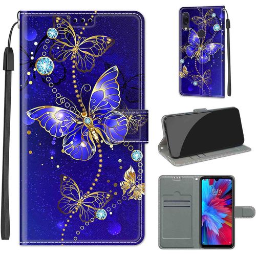 Coque Pour Xiaomi Redmi Note 7, Coque Xiaomi Redmi Note 7 Pro,Etui Protection Housse Premium En Cuir De Portefeuille En Cuir Fermeture Magnétique Flip Case Pour Xiaomi Redmi Note 7/7 Pro/7s