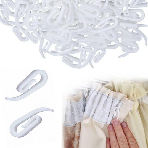 Crochet de rideau PVC blanc 50 pièces
