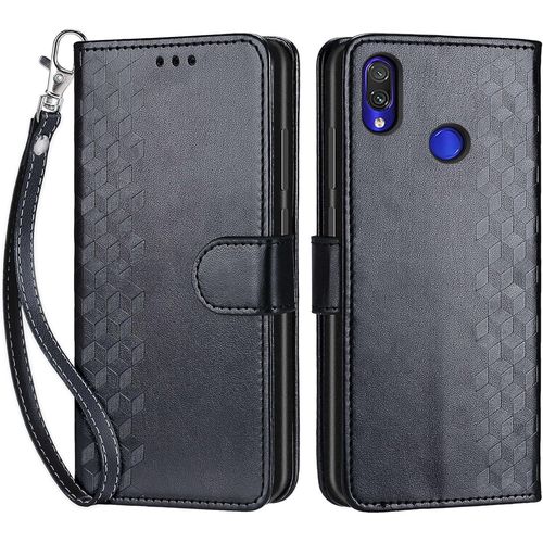 Coque Pour Xiaomi Redmi Note 7, Coque Xiaomi Redmi Note 7 Pro, Etui Protection Housse Premium Cuir De Portefeuille En Cuir Fermeture Magnétique Flip Case Pour Redmi Note 7/7 Pro / 7s Coque Noir