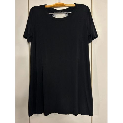 Tee-Shirt Noir, Dos Blanc Plissé Guess - Taille Xs
