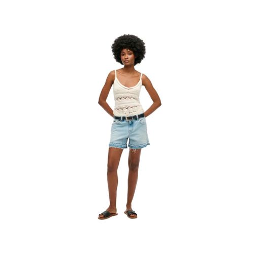 Short Superdry Essential Femme Bleu