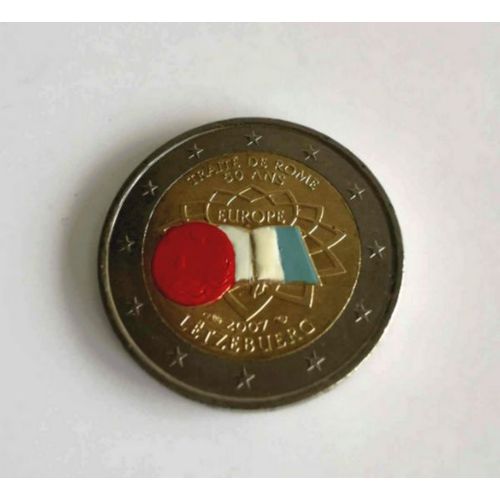 Luxembourg 2007 - Traite De Rome - 2 Euros Commemorative Couleur Colored