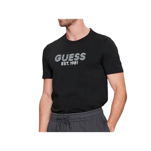 T Shirt Guess Est 1981 Homme Noir