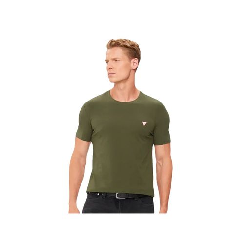 T Shirt Guess Triangle G Homme Kaki