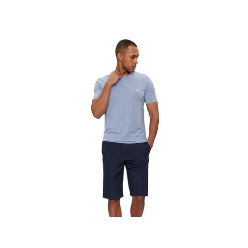 T Shirt Guess Triangle G Homme Bleu