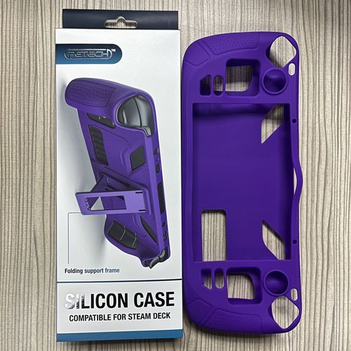 Convient Pour La Housse En Silicone Steam Deck Oled Avec Support Housse De Protection En Silicone Portable Steam Deck Avec Support | Accessoires D'équipement De Jeuviolet