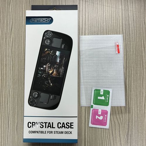 Convient Pour Steam Deck Oled Étui De Protection En Cristal Fendu Étui En Cristal Steam Deck Étui De Protection Pc Transparent | Accessoires D'équipement De Jeuboîtier En Cristal + Verre Trempé Nu