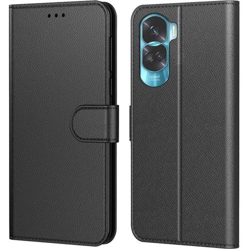 Coque Pour Honor 90 Lite, Coque Honor 90 Lite 5g, Etui Protection Housse Premium En Cuir Pu, Emplacements Cartes, Pochette Flip Case Compatible Avec Honor 90 Lite Book Noir