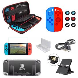Convient Pour Nintendo Switch Sac De Rangement Ensemble Commutateur Oled Siège De Chargement Poignée Volant Jeu Périphérique Ensemble | Accessoires D'équipement De Jeuensemble 13 (Pour Switch)