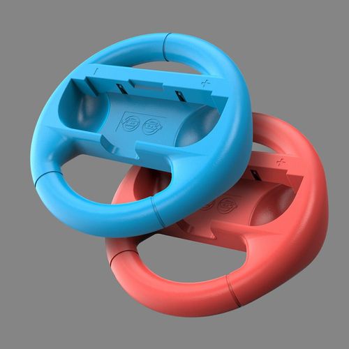 Convient Pour Nintendo Switch Oled Joy-Con Volant Interrupteur Poignée Support De Volant Poignée | Accessoires D'équipement De Jeurouge + Bleu