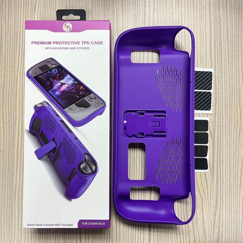 Convient Pour L'étui De Protection En Tpu Portable Steam Deck Avec Support + Ensemble D'autocollants Pour Boutons Du Pavé Tactile Jys-Sd009 | Accessoires D'équipement De Jeuviolet