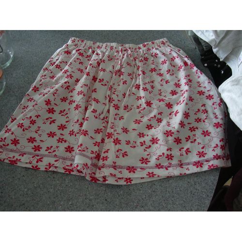 Short Caleçon Blanc Et Rose "T-M" Femme