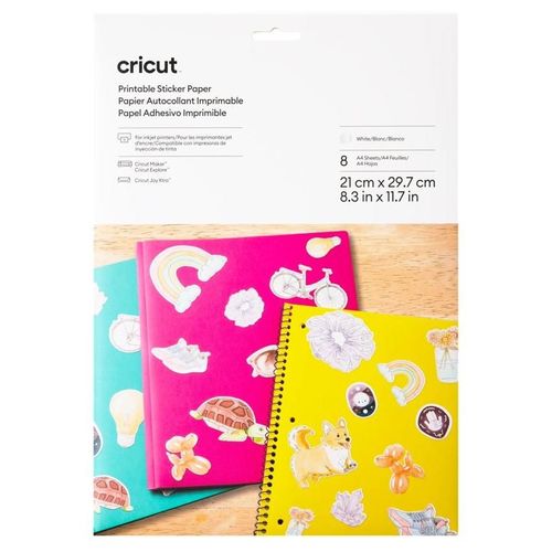 Cricut - Blanc - A4 (210 x 297 mm) 8 feuille(s) pack suspendu - papier adhésif