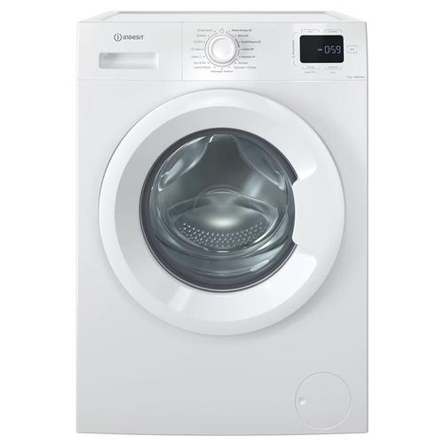 Machine à laver hublot Indesit IMD 762 MY TIME FR - largeur : 60 cm - profondeur : 51.5 cm - hauteur : 84.5 cm - 49 litres - 7 kg - 1200 tours/min - blanc