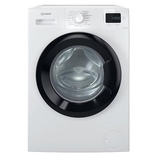 Machine à laver hublot Indesit IM 862B MY TIME FR - largeur : 60 cm - profondeur : 55 cm - hauteur : 84.5 cm - 55 litres - 8 kg - 1200 tours/min - blanc