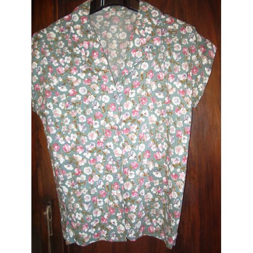 Chemise La Redoute Tons Verts Imprimé Fleurs Taille 38