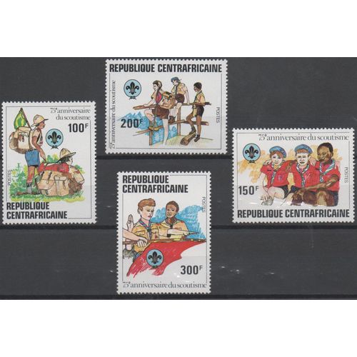 Centrafrique Timbres Anniversaire Du Scoutisme 1982