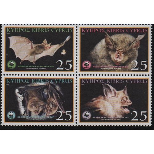 Chypre Timbres Animaux : Les Chauve-Souris 2003