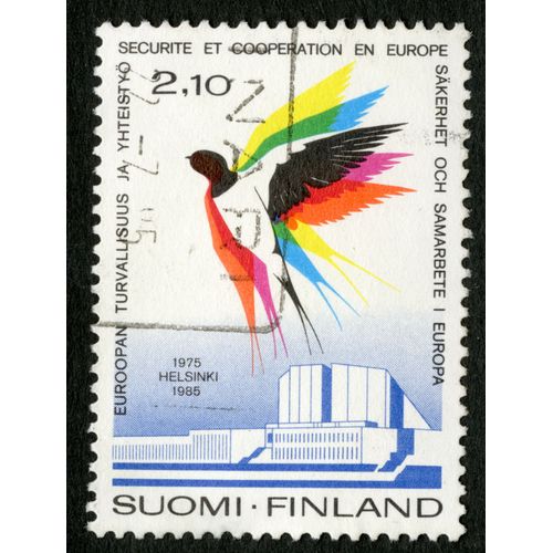 Timbre Oblitéré Suomi-Finland, Sécurité Et Coopération En Europe, 1975-1985 Helsinki, 2.10