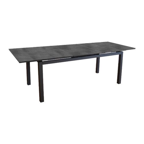 Table De Jardin Hivaoa En Aluminium/Hpl - 180/240 X 90 Cm - Lames 8 Mm - Graphite