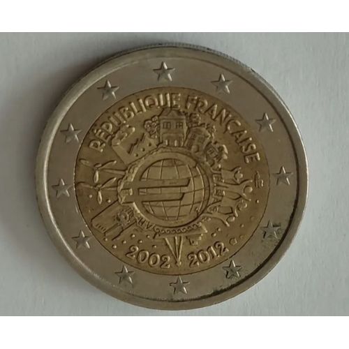 Piece 2 Euros Commémorative République Française 2002 2012