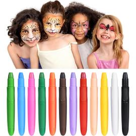 Visage Peinture,12 Couleurs Crayon Maquillage Enfant,Maquillage pour  Enfants,Sûr, Non-Toxique, Lavable, Peinture Corporelle pour Enfants,  Cosplay