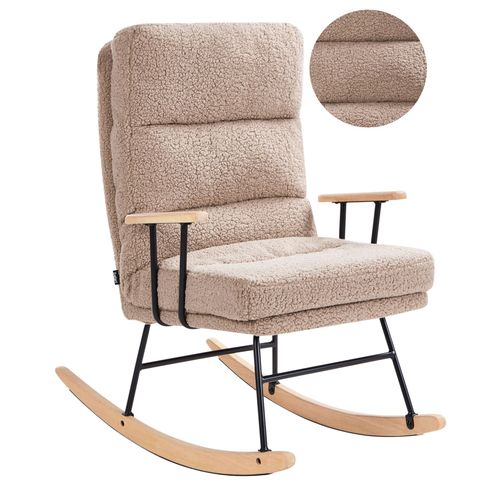 Fauteuil À Bascule Eskelin Bouclé Beige