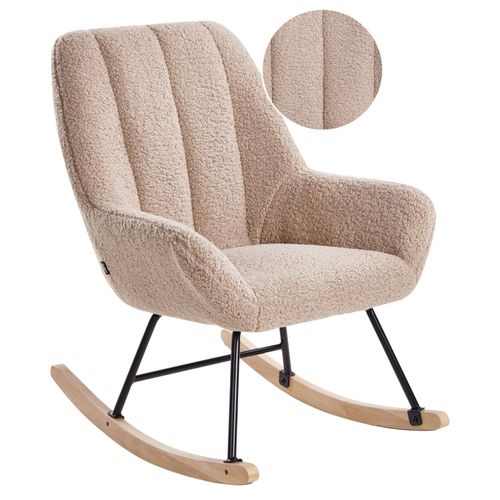 Fauteuil À Bascule Kinno Bouclé Beige