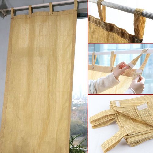 Rideau Pare-Soleil En Hdpe Personnalisé, Poignées Supérieures, Amovible, Maison, Porche, Rideaux De Protection Solaire, Balcon, Terrasse, Filet De Confidentialité, Pergola, Rideau D'ombre Solaire