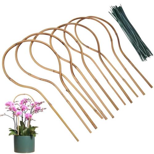 Petit Treillis En Bambou D'intérieur Pour Plantes Grimpantes, Plantes En Pot, Vigne Et Lierre, 6 Pièces