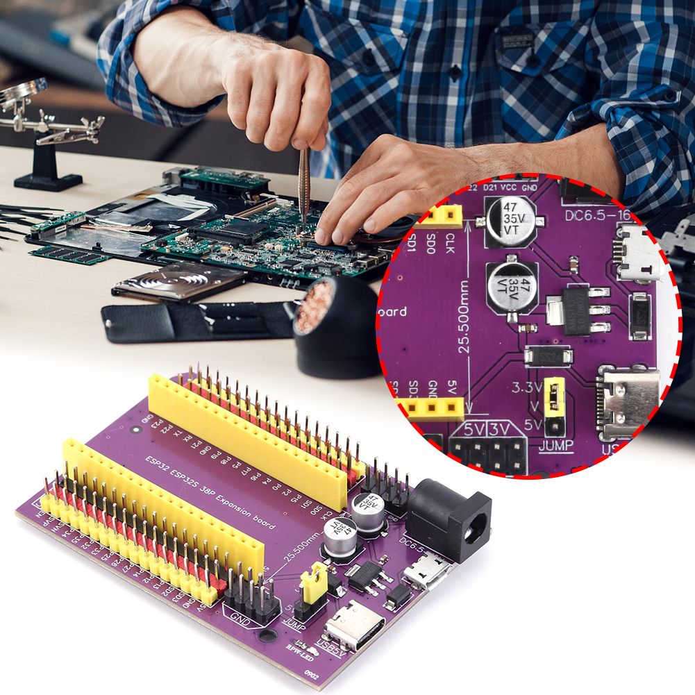 Carte de dveloppement ESP32 USB 38Pin TYPE-C/pices techniq... - 2