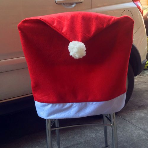 Couverture Arrière De Chaise De Chapeau De Noël, Ornement Non Tissé, Accessoires De Bureau D'art