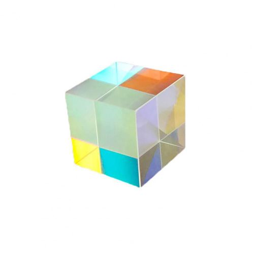 Prisme attrape-soleil à haute dureté, motif kaléidoscope, cube scientifique lumineux à 6 côtés, prisme optique, fabricant d'arc-en-ciel, accessoire de photographie