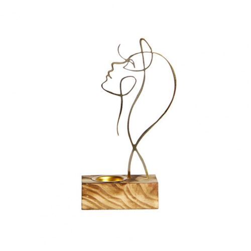Brûleur d'encens en bois avec sculpture creuse sans bavure, Style nordique abstrait pour femme, décoration de la maison
