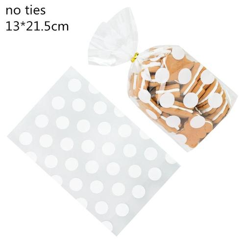 Sacs à bonbons en plastique à pois dorés, 50 pièces, sachet cadeau en forme de c¿ur et de plume pour mariage, fête d'anniversaire, emballage cadeau, décor poudres transparentes