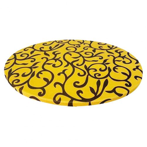 Nappe Ronde Facile À Nettoyer, 100cm, Couverture De Table Imprimée, Décoration De Salle À Manger, Décor De Maison, Nappe Rétro Imprimée De Fleurs