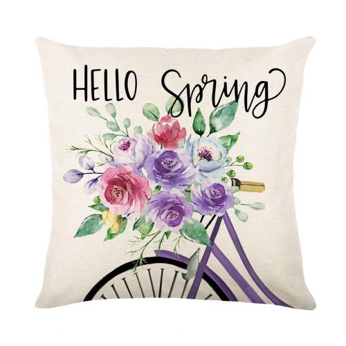 Ornement Réutilisable Interconnexion Plantes Et Fleurs De Printemps Oreiller Housse De Coussin, Accessoires D'oreiller