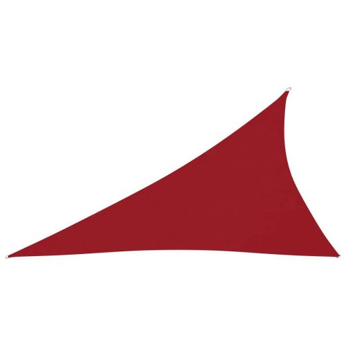 Voile Toile D'ombrage Parasol Tissu Oxford Triangulaire 4 X 5 X 6,4 M Rouge Helloshop26 02_0009903
