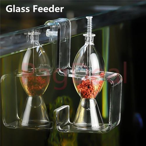 Mangeoire En Verre À Suspendre Pour Poissons, Cristal D'aquarium, Alimentation Pour Crevettes, Eau Douce, Eau Salée, Aquariums Précieux